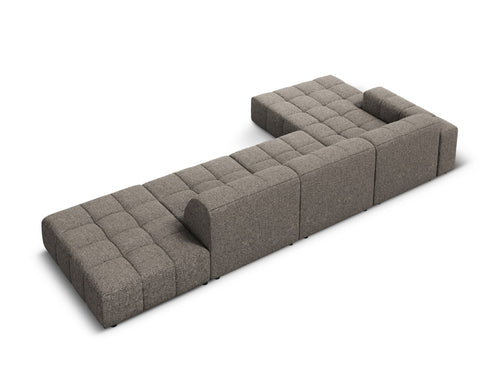 Cosmopolitan Design linker hoekbank Chicago 5-zits, chenille grijs - 167x348x78cm