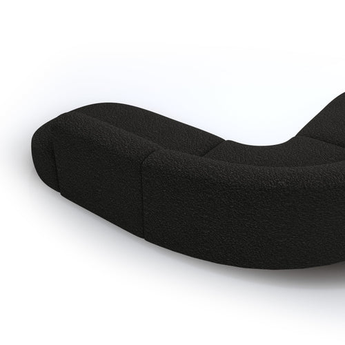 Premium Interiors - Hoekbank WONDER - bouclette zwart 90cm