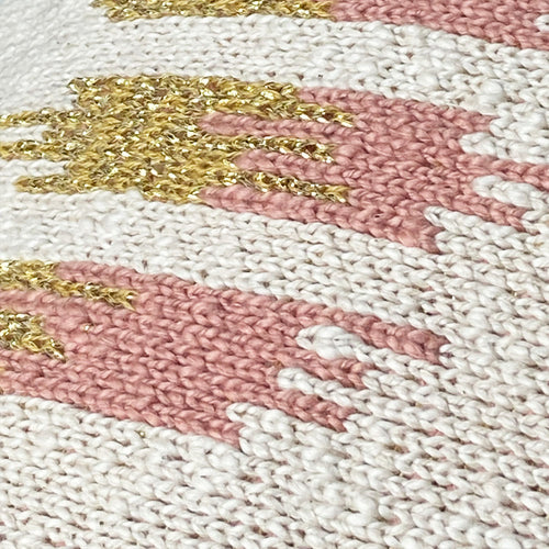 Malagoon kussen Ikat - roze - 50x50cm 100% organisch katoen