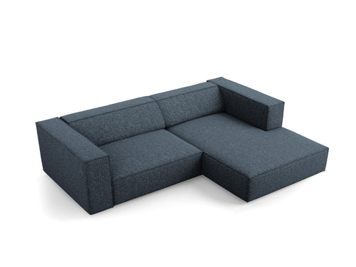 Cosmopolitan Design rechter hoekbank Arendal 3-zits, chenille, koningsblauw - 166x224x70cm
