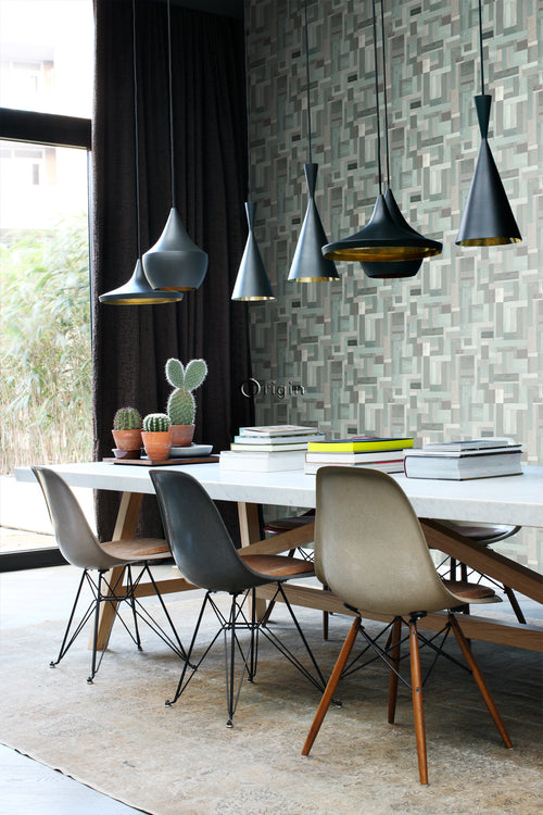 Origin Wallcoverings behang sloophout motief vergrijsd groen - 53 cm x 10,05 m - 337225 - vtwonen shop