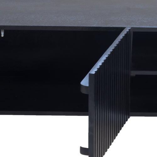 Giga Meubel Tv-Meubel Roman - Zwart Mangohout - 150x40x50cm - vtwonen shop