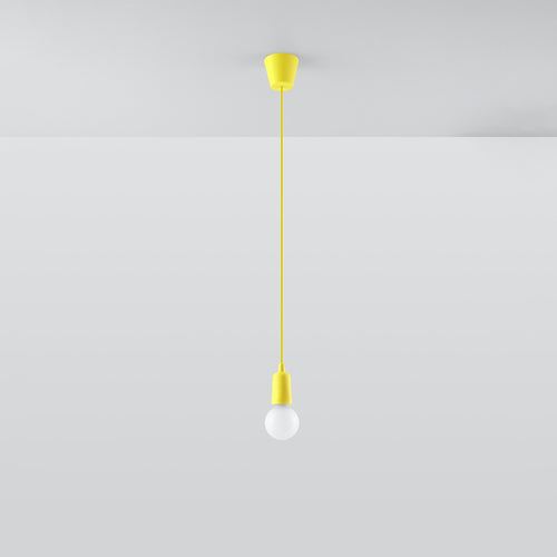 Sollux Lighting Hanglamp DIEGO 1 geel - 9x9x90cm