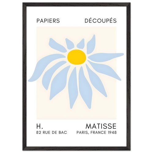 Artfulprints Poster met Lijst Matisse – Deep sea dance light blue   - 50x70 cm - Blauw