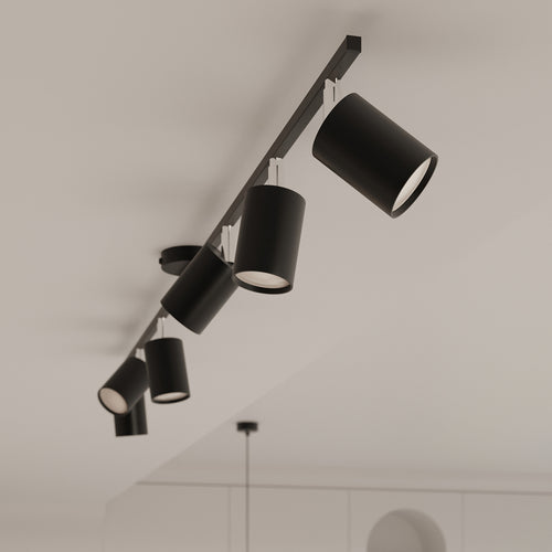 Sollux Lighting Kroonluchter LEMMI 6 zwart - 77x77x125cm