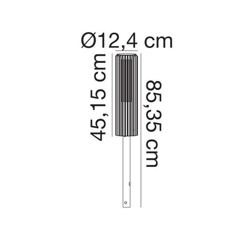 Nordlux buitenlamp Aludra - 1 lichts - 12.4  x 45   cm - aluminium - vtwonen shop