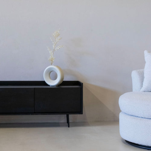 Giga Meubel Tv-Meubel Hanne - Mangohout/Metaal - Zwart - 160cm