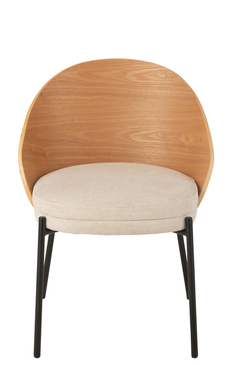 J-Line stoel Lone - multiplex/metaal - naturel/beige