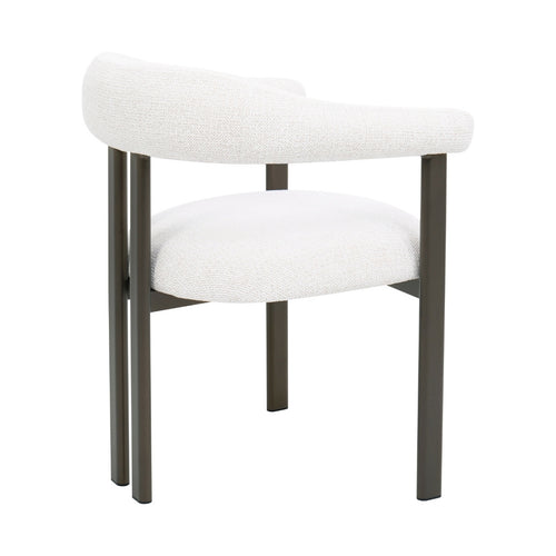 DÉJA Living Eetkamerstoel Odense - Stof - Off-White/Brons - Set van 2