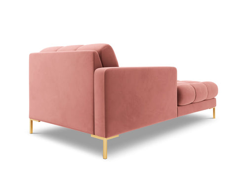Cosmopolitan Design linker meridiaan Bali flueel, roze - 185x102x75cm