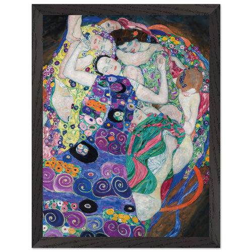 Artfulprints Poster met Lijst Gustav Klimt - The maiden   - 30x40 cm - Meerkleurig