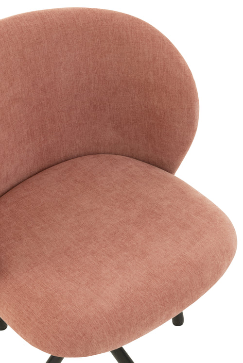 J-Line stoel Turn/Up/Down - textiel - lichtroze