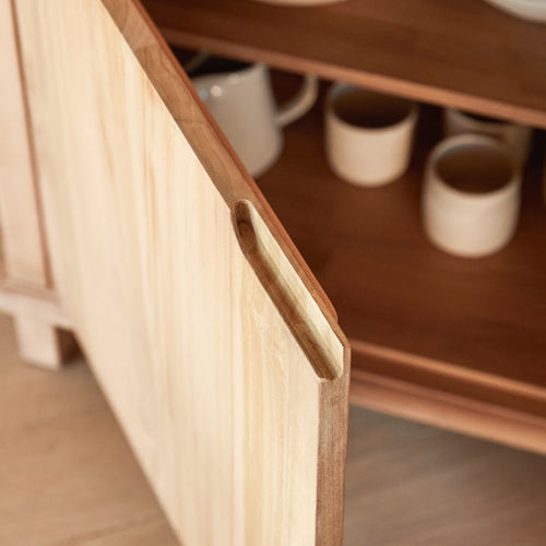 Tikamoon Buffetkast van massief teak 120 cm - Naturel - vtwonen shop