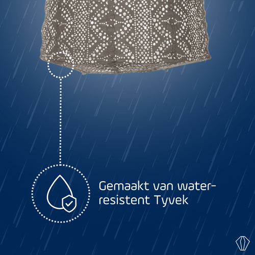 Lumiz solar lampion lace lamp - 20cm - taupe