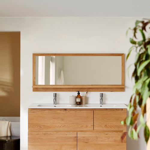 Tikamoon Eikenhouten spiegel 120 x 50 cm - Naturel - vtwonen shop