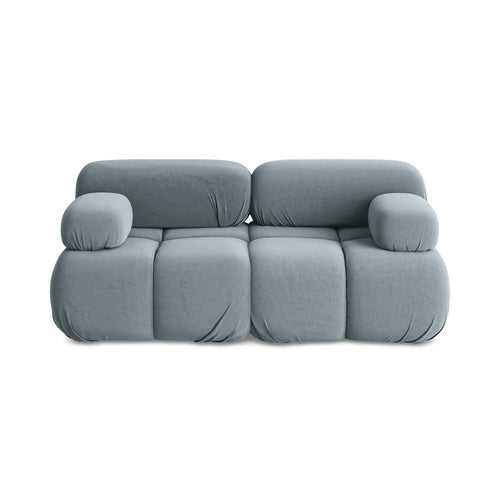 LaMiaSofa Tweezits modulaire bank Sanremo - velours - lichtblauw - 190x96x70