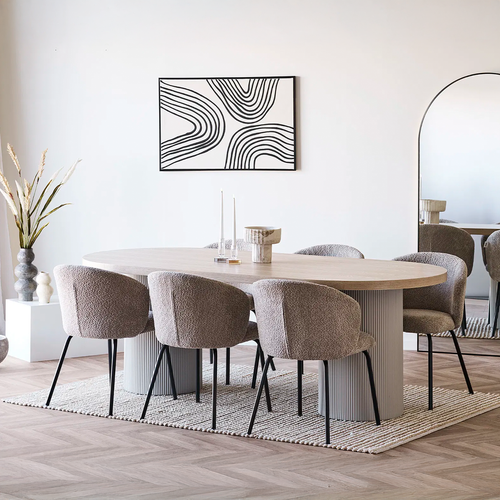 Artichok Hiba Vaas Bruin/Beige - Ø 21 x 19 cm - vtwonen shop