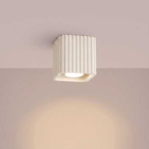 Sollux Lighting Plafondlamp RIFF 1 beige GU10 - 10x10x10cm