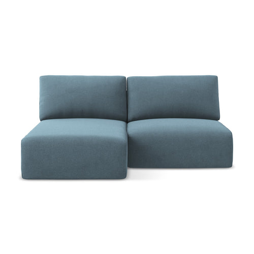 LaMiaSofa hoekbank links Ostia - textuurstof - lichtblauw - 210x149x79