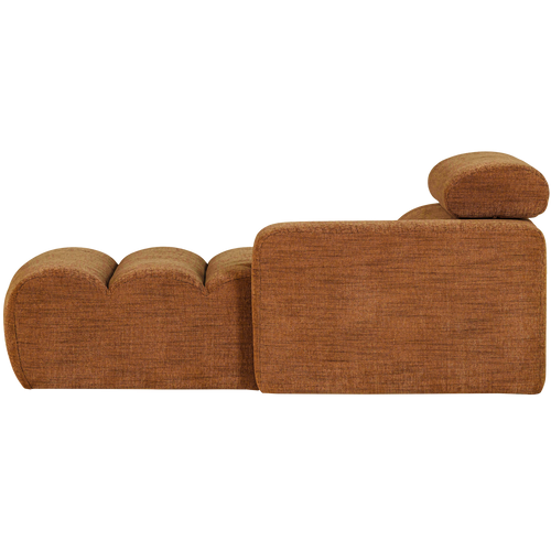 WOOOD chaise longue element arm rechts Novi - Polyester -Oranje Melange - 86x109x173 - vtwonen shop