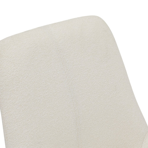 Furnhouse eetkamerstoel Helena - Crème wit - Stof (Bouclé) - Set van 2