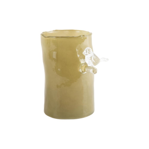 Present Time vaas Bird On Branch - groen - Ø9.5cm - vtwonen shop