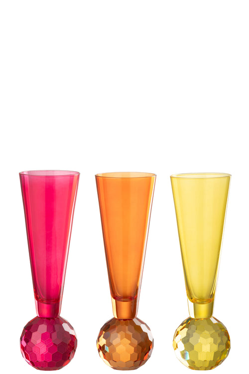 J-Line champagneglas - glas - mix - 3 stuks - vtwonen shop