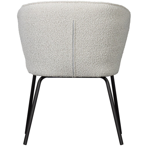 WOOOD eetkamerstoelen Admit - Bouclé - Naturel - Set van 6