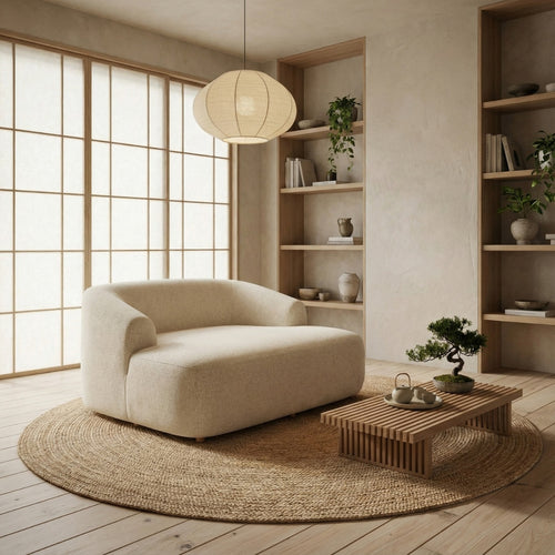 DÉJA Living Loveseat Sarah - Beige Stof - 145x145x72cm