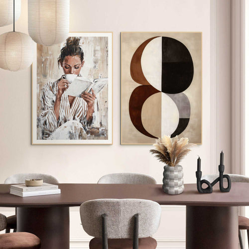 Reinders Ontspannen schilderijen set -  beige - slaapkamer - 70x50cm