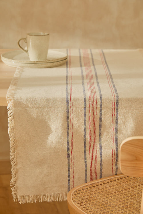 Calma House Tafelloper Born - Blauw - 50x150