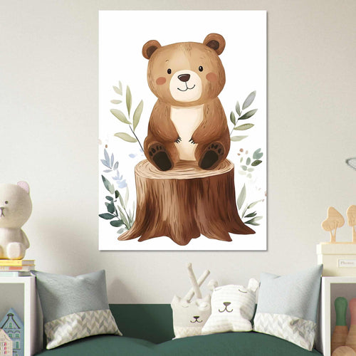 Artfulprints  Beertje in het bos   poster 30x40 cm - vtwonen shop