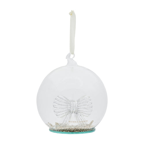 Rivièra Maison Glittery Bow Ornament Dia 10 - Glas - Goud - vtwonen shop