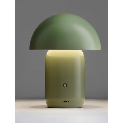 Nova Luce POIS Geïntegreerde LED-tafellamp, matgroen, aanraakgevoelig, dimbaar, 2W 230lm 3000K, USB-aansluiting