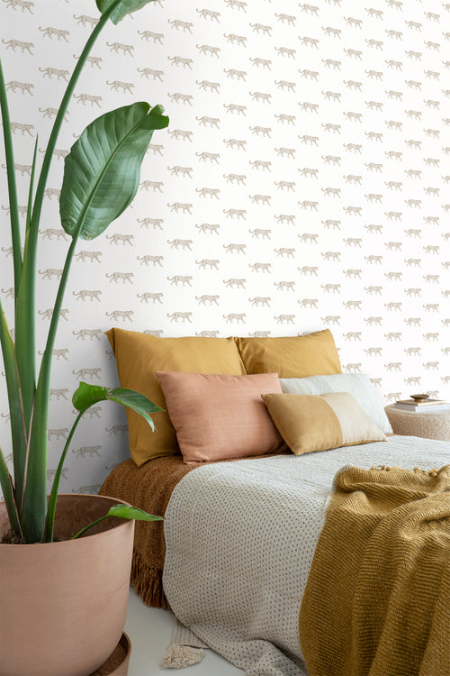 ESTAhome behang panters wit en beige - 53 cm x 10.05 m - 139771 - vtwonen shop