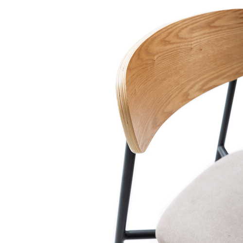 Calicosy - ADRIANA Set van 2 stoelen in stof - Grijs - 51x46x47 cm