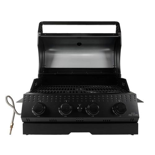 Patton Gasbarbecue 3 + 1 opus inbouw - zwart