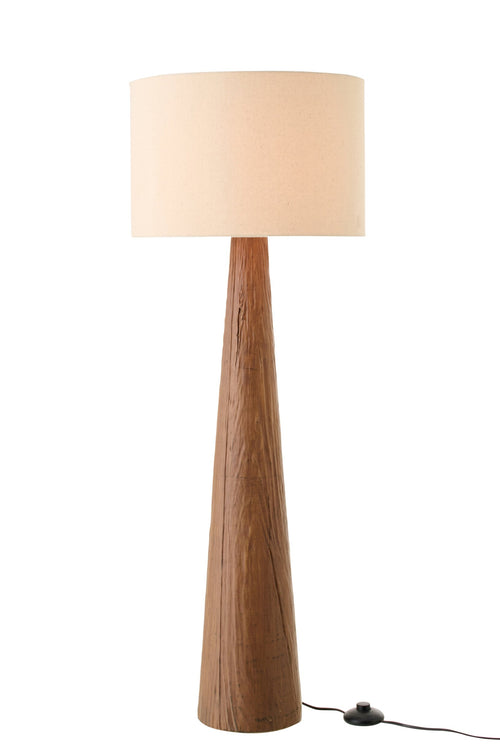 J-Line tafellamp Melina - keramiek - bruin - large