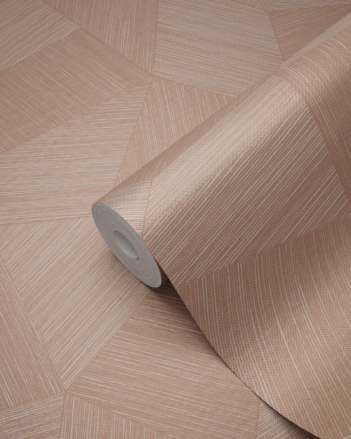 Origin Wallcoverings behang grafisch 3D motief terracotta roze - 53 cm x 10.05 m - 348040
