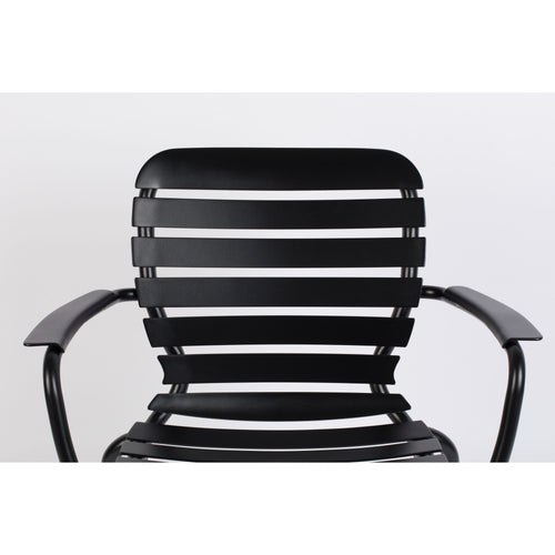 Zuiver Vondel Tuin Eetkamerstoelen armleuning Zwart - Set van 2