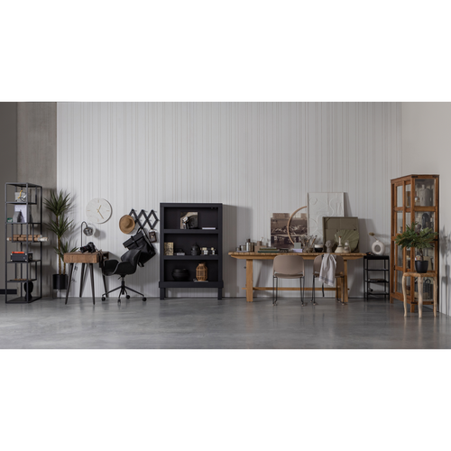 WOOOD open kast Bonk - Grenen - Zwart - 160x103x37 - vtwonen shop