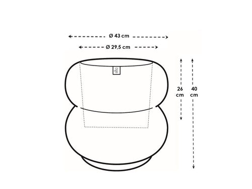Elho Amber Roll Low Bruin - Ø43cm - vtwonen shop