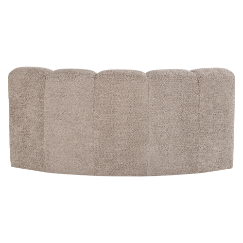 WOOOD eetbank halfronde hoek rugleuning Mojo - Wollig - Donkerzand - 83x152x74