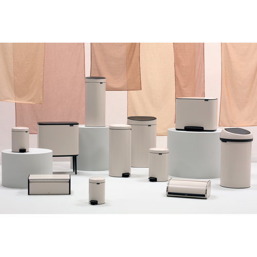 Brabantia Touch Bin New afvalemmer, 40 liter, kunststof binnenemmer - Soft Beige