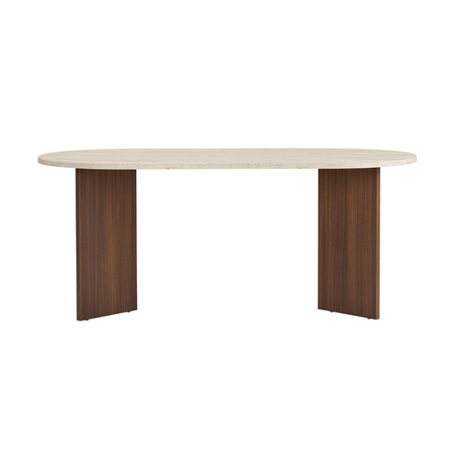 Calicosy - Eettafel met afgeronde randen SABLE - 89,5x180x75 cm