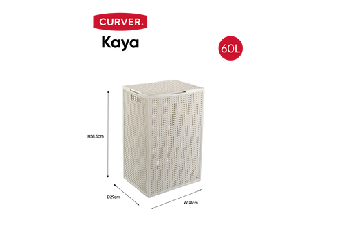 Curver Kaya Wasmand met deksel - 60L - Wit