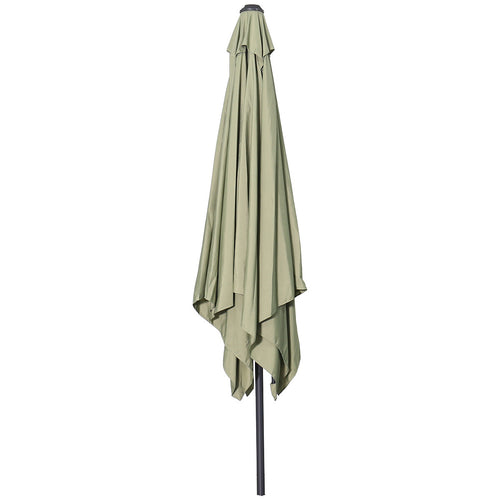 Garden Impressions stokparasol Lotus olijf 250x250 cm met Eureka voet en hoes