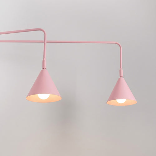 Sollux Lighting Wandlamp NOX 2 roze met schakelaar - 150x80x30cm