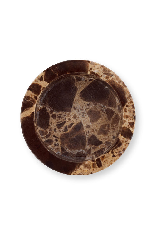 vtwonen Kandelaar - Marmer - Bruin - 6.5x20cm - vtwonen shop