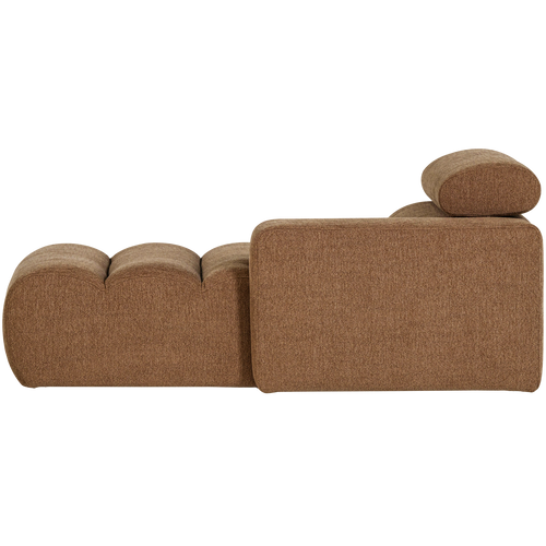 WOOOD chaise longue element arm rechts Novi - Polyester- Karamelbruin - 86x109x173 - vtwonen shop